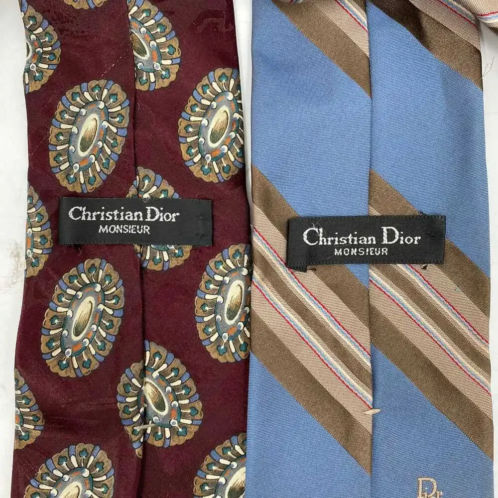 Dior Maroon & Blue Silk Tie 2 Pack | Men’s Regular OS